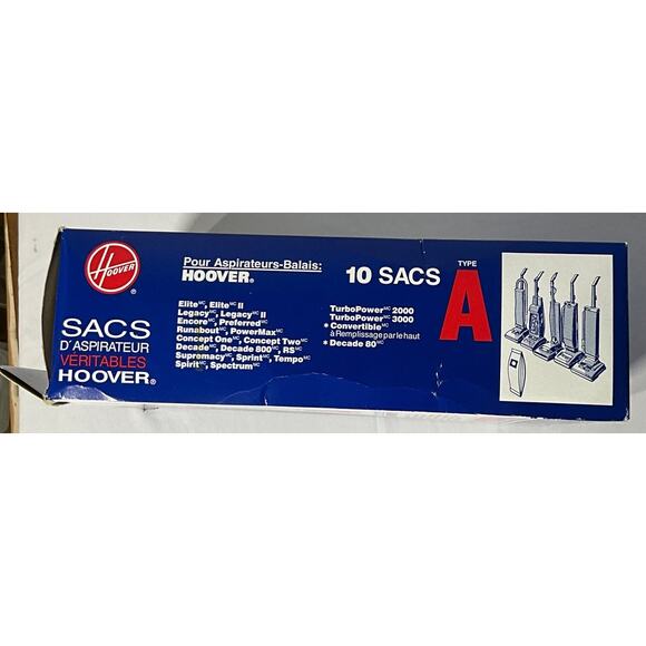 NOS ~ 10~ Genuine Hoover Vacuum Cleaner Bags Type A & Innovation formerly Type B - Picture 3 of 5